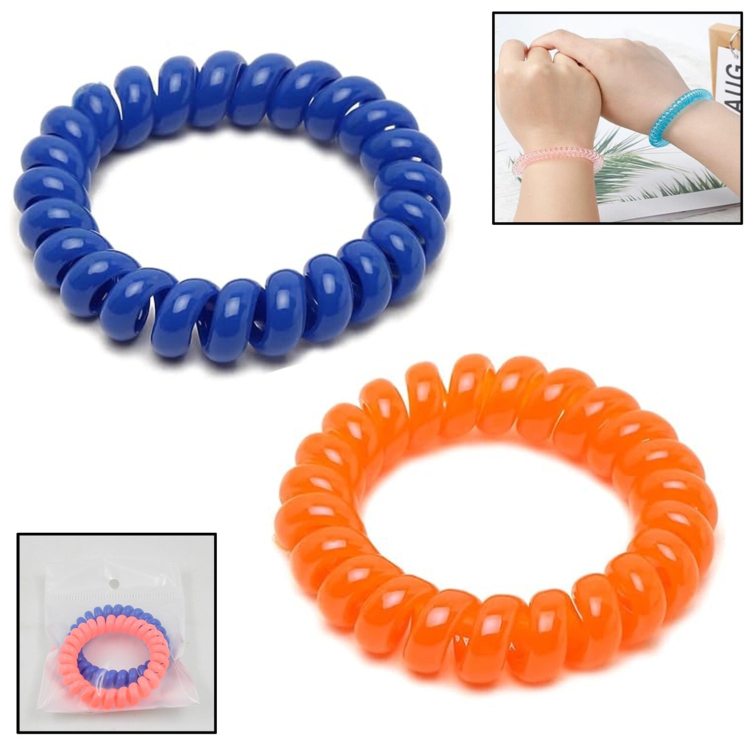 Telephone Wire Hair bands Pack of 2 Pc / Multicolour) Telephone Wire Hair bands Pack of 2 Pc / Multicolour)